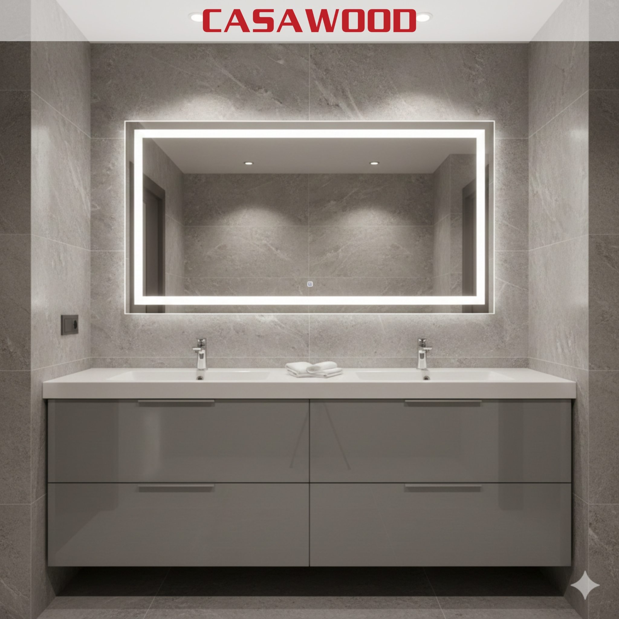 Công trình thực tế tủ lavabo Casawood