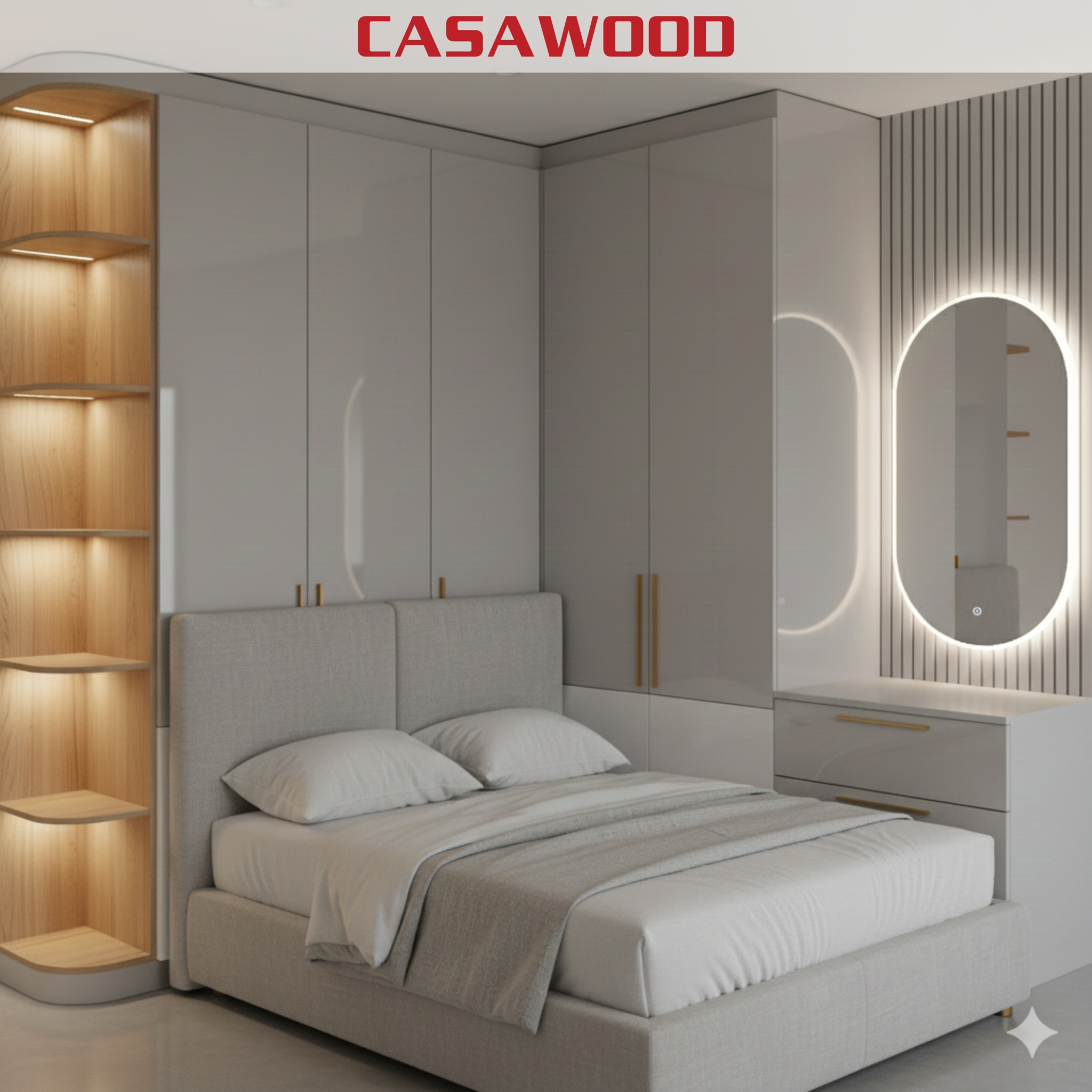 Công trình thực tế tủ quần áo Casawood