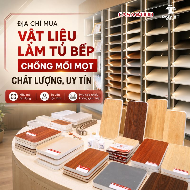 Địa chỉ mua vật liệu làm tủ bếp chống mối mọt chất lượng, uy tín