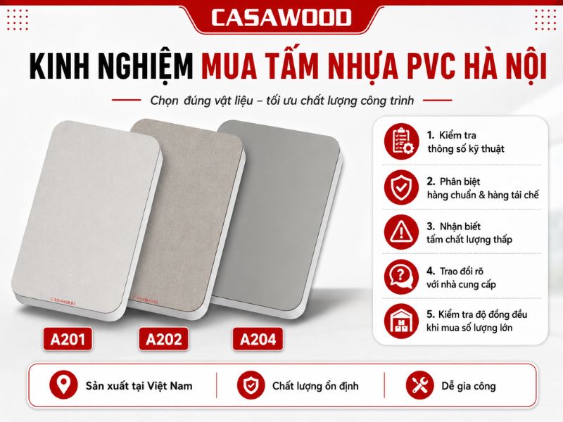 Kinh nghiệm mua tấm nhựa PVC ở Hà Nội