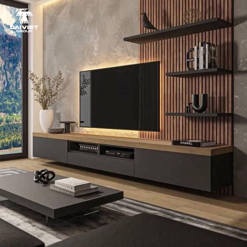 Mẫu nội thất nhựa cao cấp nổi bật với tone trầm sang trọng