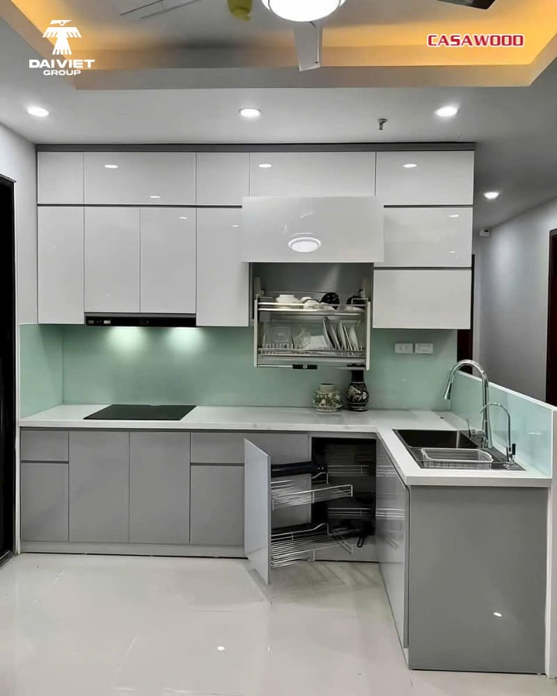 Mẫu tủ bếp Casawood hiện đại, bền đẹp theo thời gian
