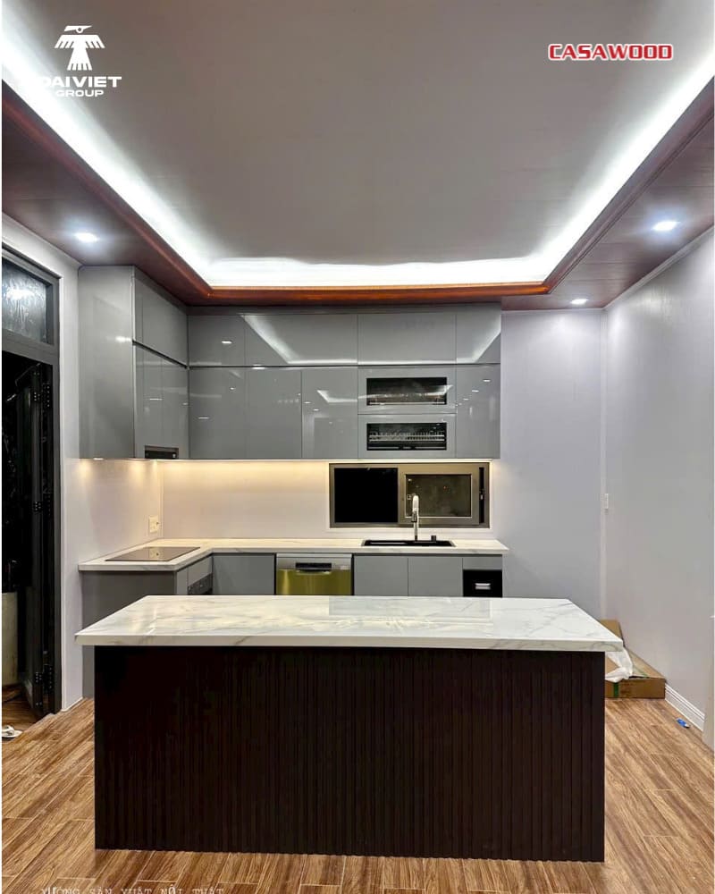 Tủ bếp nhựa đặc Casawood chống nước, dễ vệ sinh
