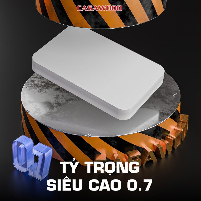 Tỷ trọng và cấu trúc lõi đặc tấm nhựa PVC 17mm Casawood