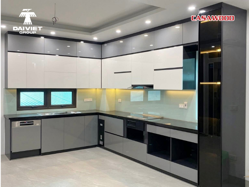 Tấm nhựa PVC Hà Nội trong sản xuất tủ bếp