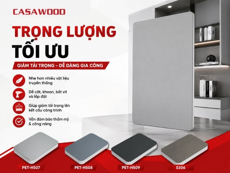 Trọng lượng nhẹ, dễ thi công