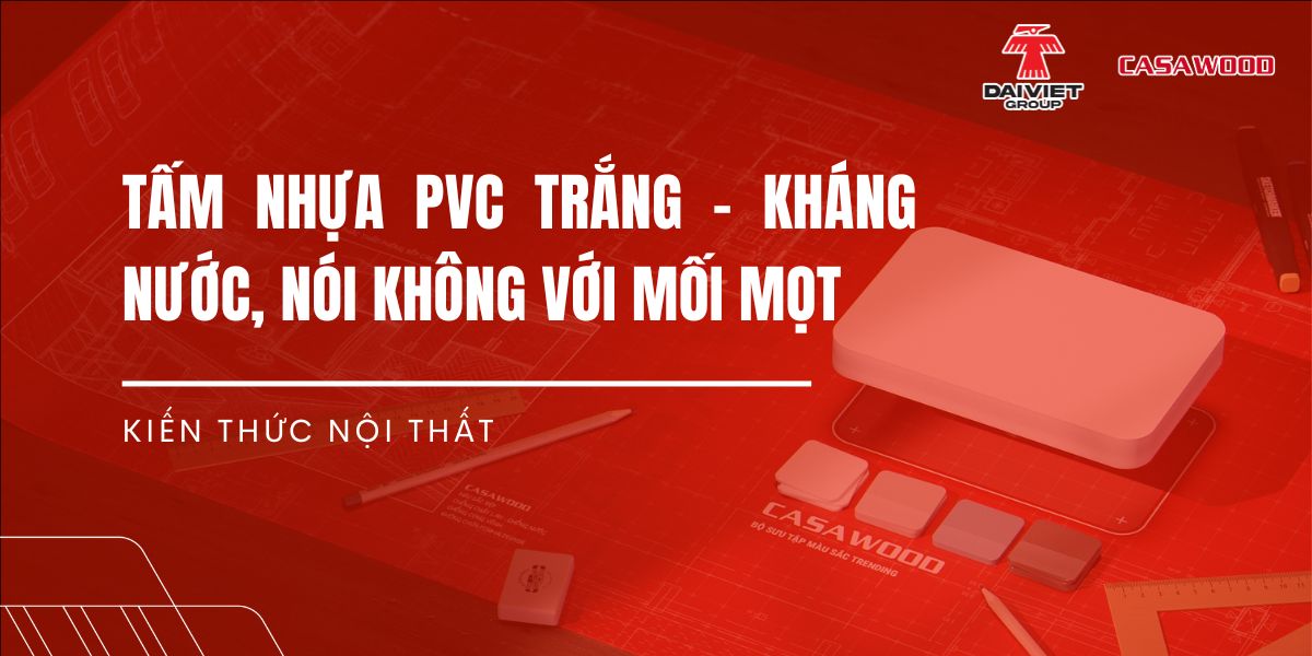 Tấm nhựa PVC trắng Casawood