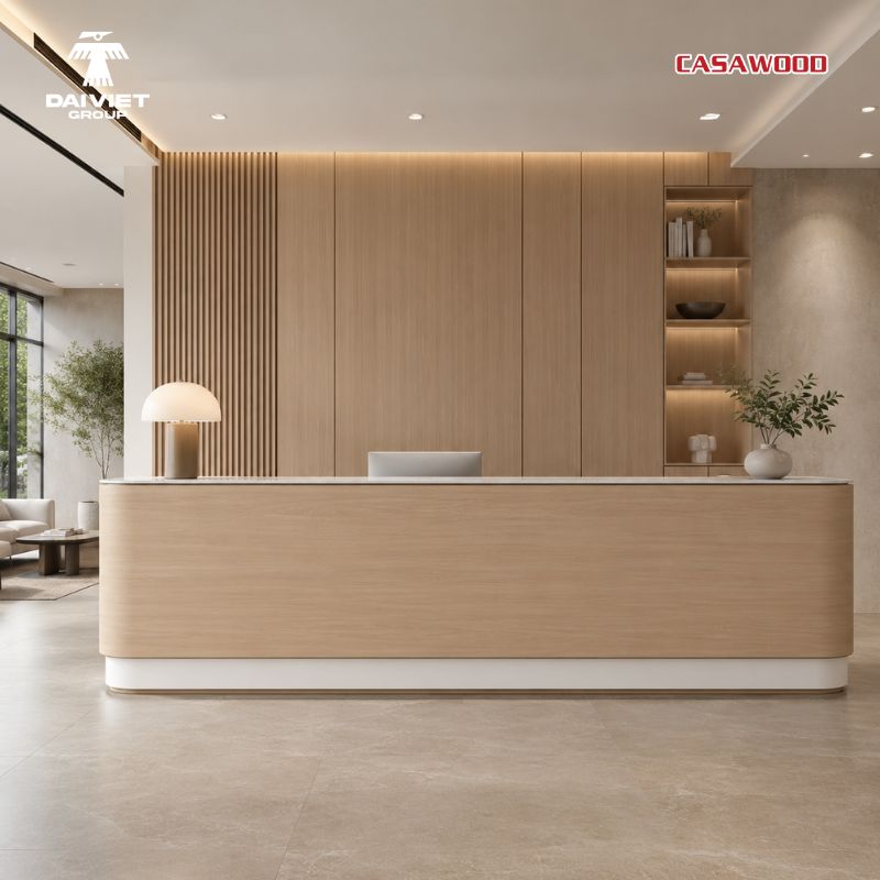 Tấm ván nhựa 17mm Casawood sử dụng trong không gian thương mại và văn phòng