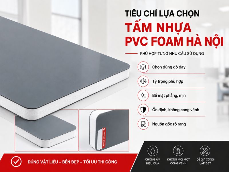 Tiêu chí lựa chọn tấm nhựa PVC Hà Nội phù hợp từng nhu cầu sử dụng