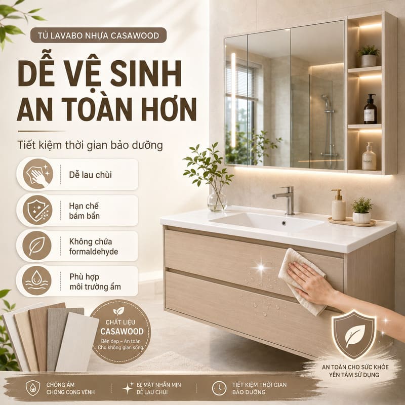 Vệ sinh thuận tiện, an toàn và tiết kiệm thời gian bảo dưỡng