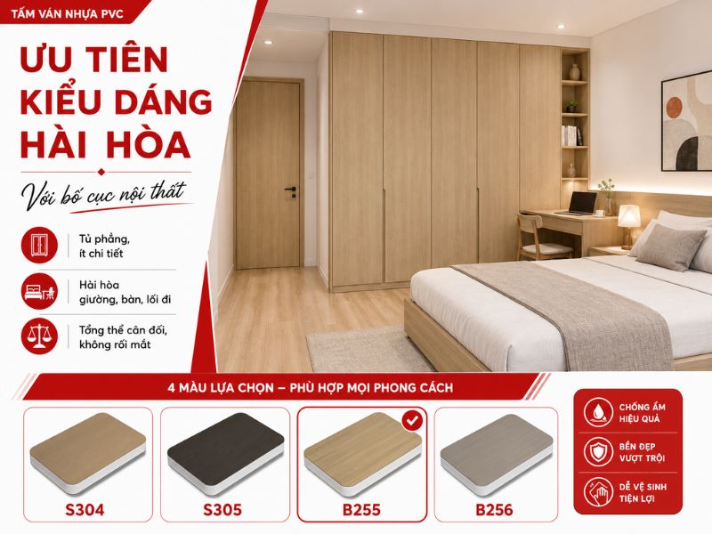 Ưu tiên kiểu dáng hài hòa với bố cục nội thất