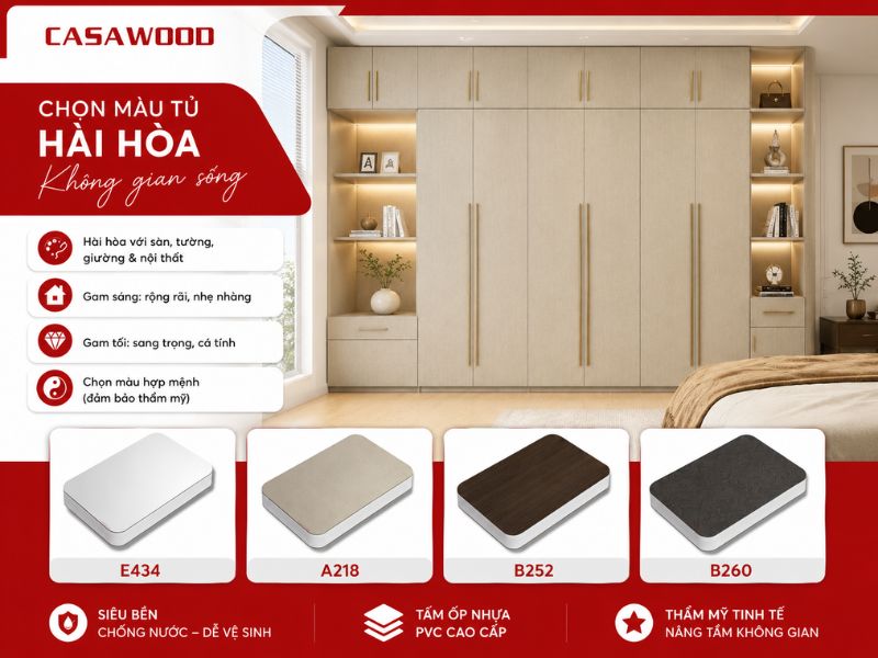 Chọn màu sắc phù hợp phong cách thiết kế và phong thủy